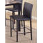 Chaises de salle à manger à hauteur de comptoir en métal Citico avec structure en métal noir, ensemble de 4