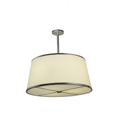 Zarielle 3 - Light Brushed Nickel Drum Pendant
