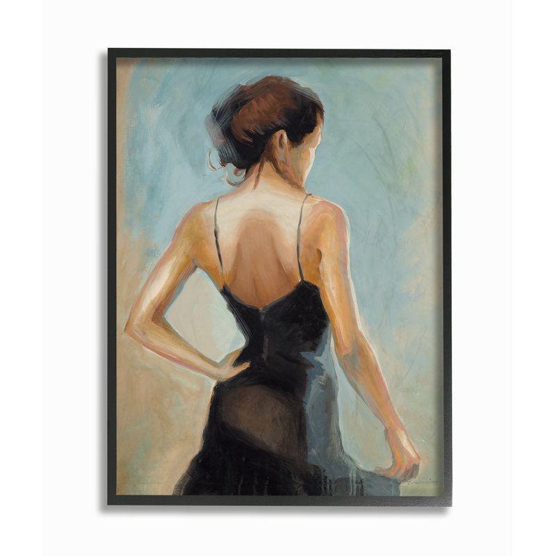 " The Dancer Portrait ", 20" H x 16" W, Midnight Black Framed Giclee