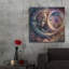  «Peacefull Moon» par Rey Klimt, art mural en métal, 36 po x 36 po-1447880273