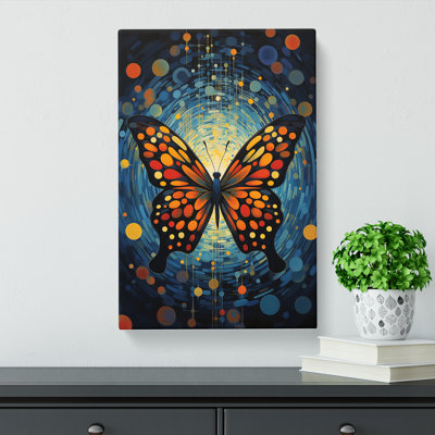 Butterfly Orphism Art - Wrapped Canvas