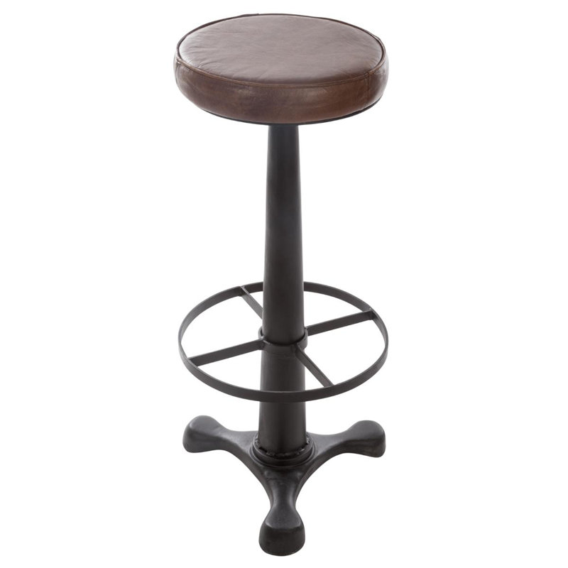 Thornburg Upholstered and Genuine Leather Bar Stool