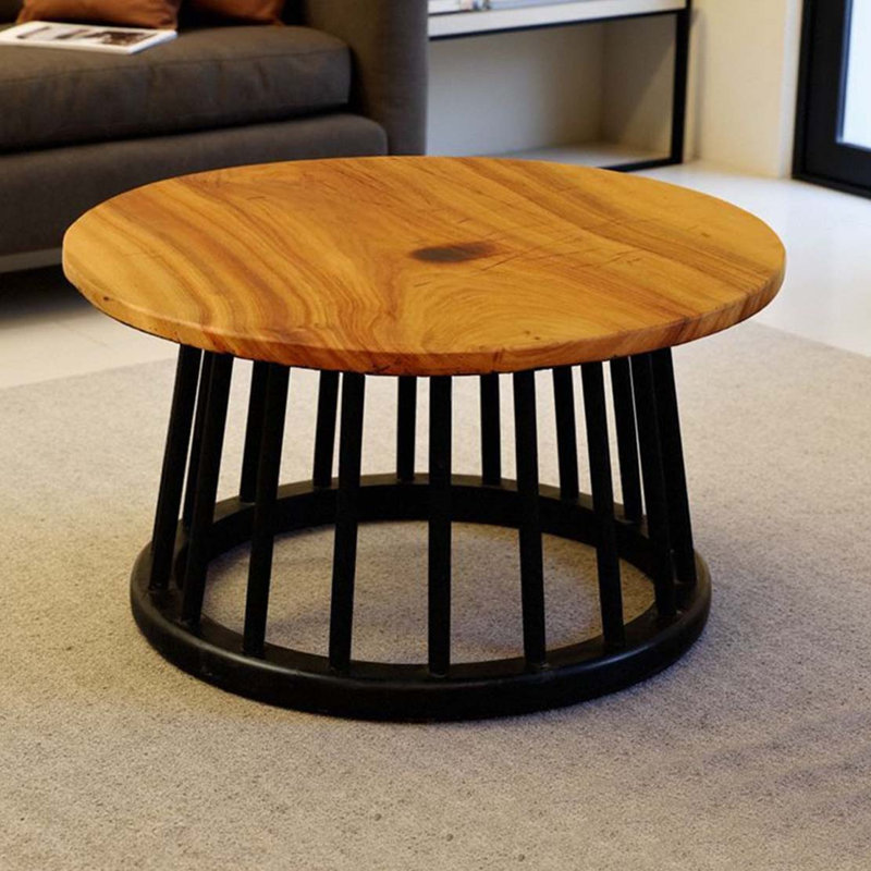 Table basse ronde en bois massif