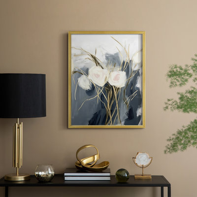 Série FLORAL DCLxxvii - reproduction encadrée de qualité supérieure - prête à être accrochée - aucun clou requis
