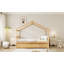 Lit double en bois avec lit gigogne simple