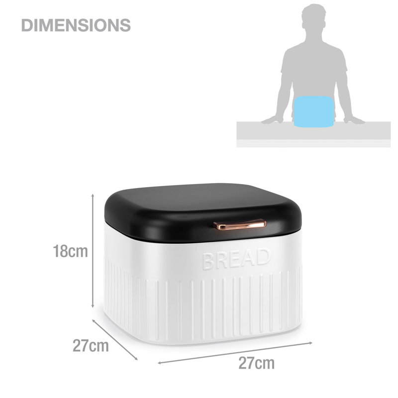 Food Storage Container, White/Black
