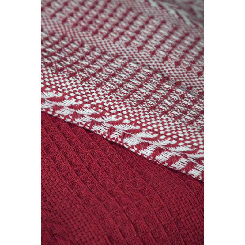 Jeté luxueux 100% coton, Rouge
