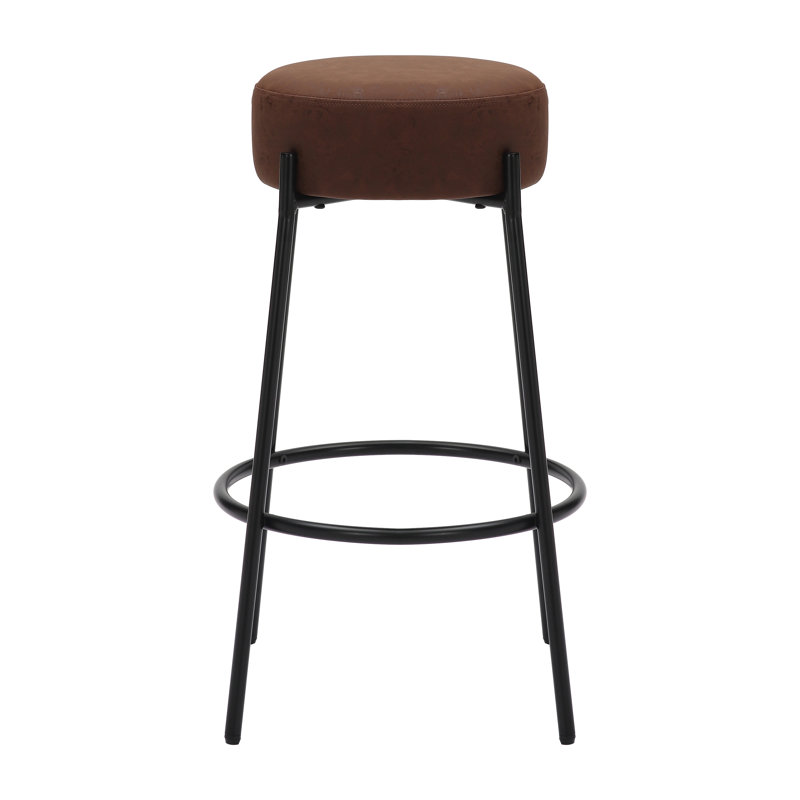 Yes Faux Leather Bar Stool, Brown