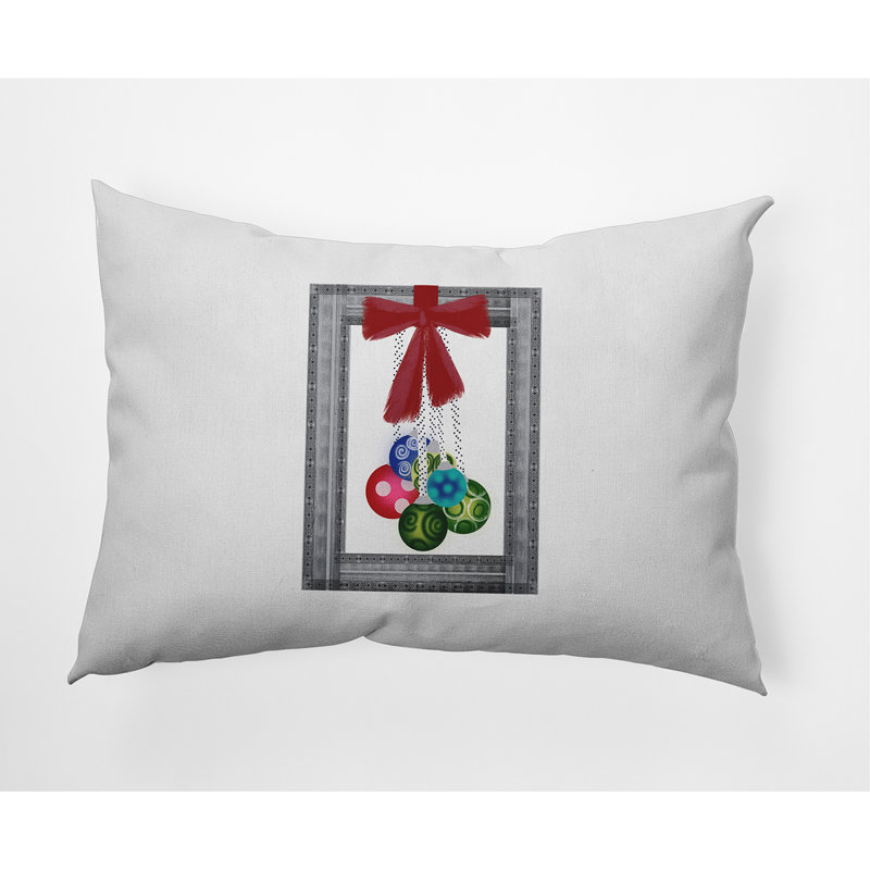 Outdoor Reversible Throw Pillow, Gray