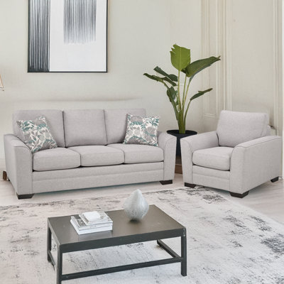 Beauchamp Fabric Sofa & Chair Set, Grey
