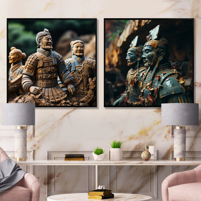 «China Terracotta Warriors I», ensemble de salon art mural chinois
