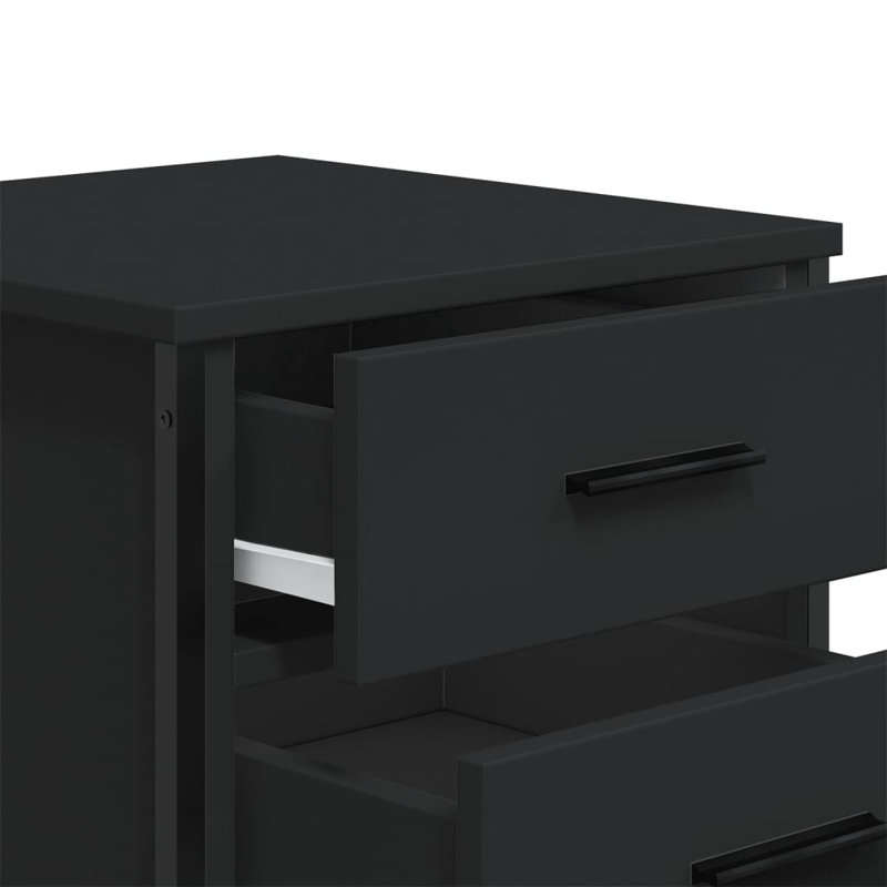 Aimilios 40cm W Metal Bedside Table, Black