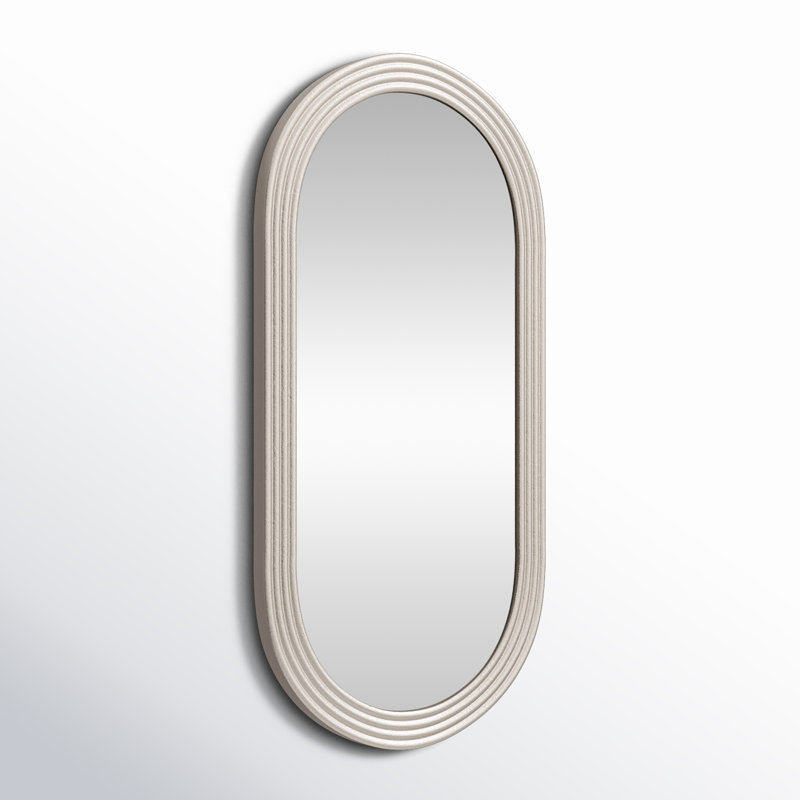 Metal Flat Wall Mirror, Silver