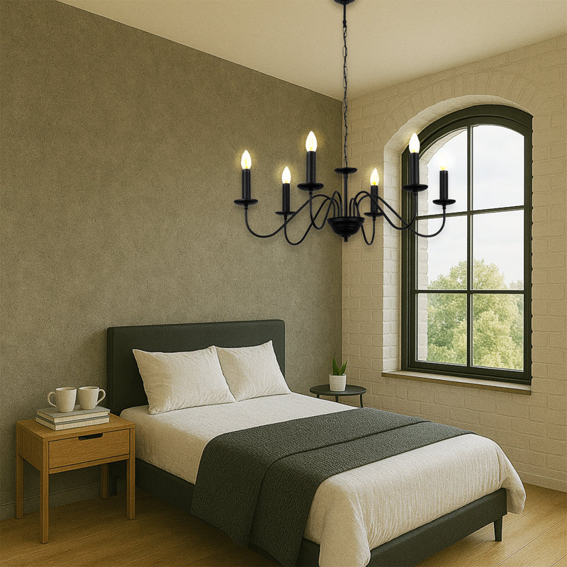 Adjustable Height Candle/Traditional Style Chandelier