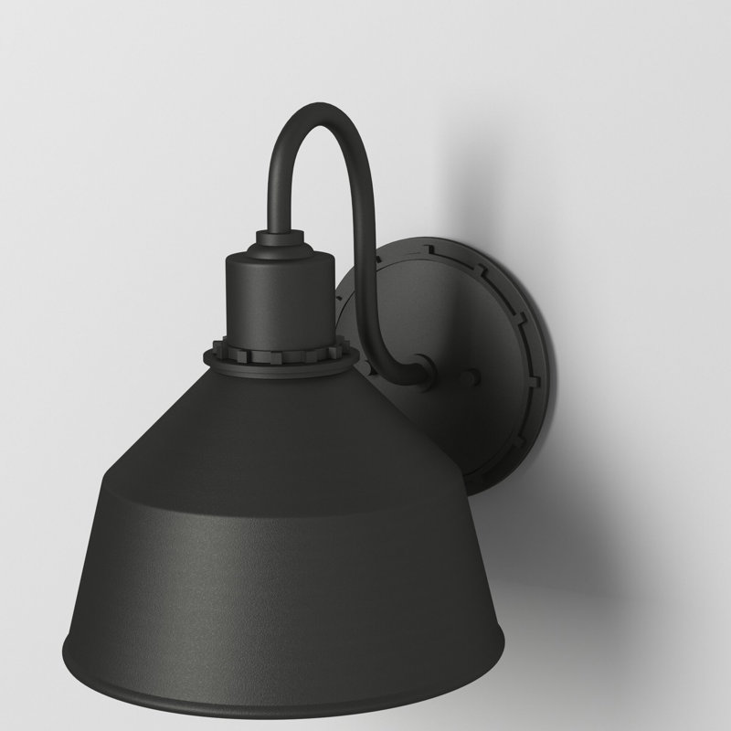 Luminaire de grange d'extérieur à 1 ampoule H 9,75 po Julia, H 9,75 po x l 10 po x p 11,5 po, Noir
