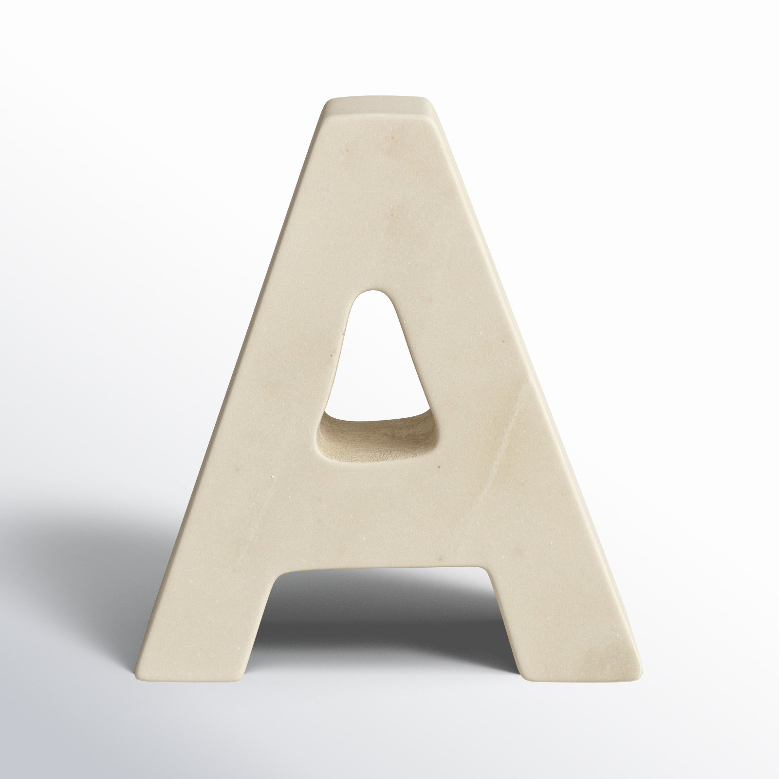 Zeb Marble Helvetica Letter Block, A