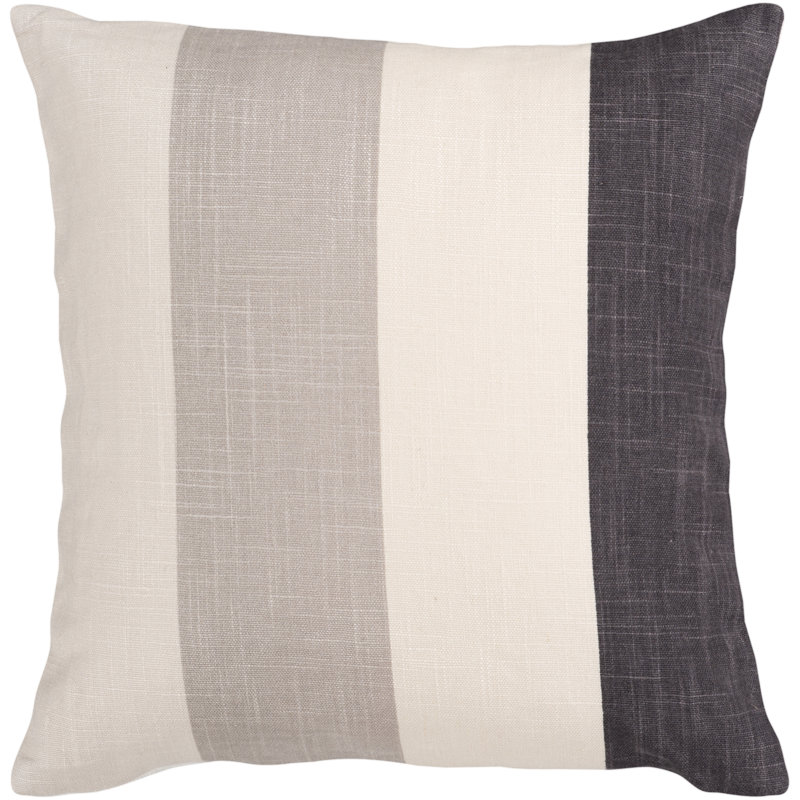 Tetje Sally Throw Pillow Cover, 22" x 22", Cream, Dark Brown, Ivory, Taupe