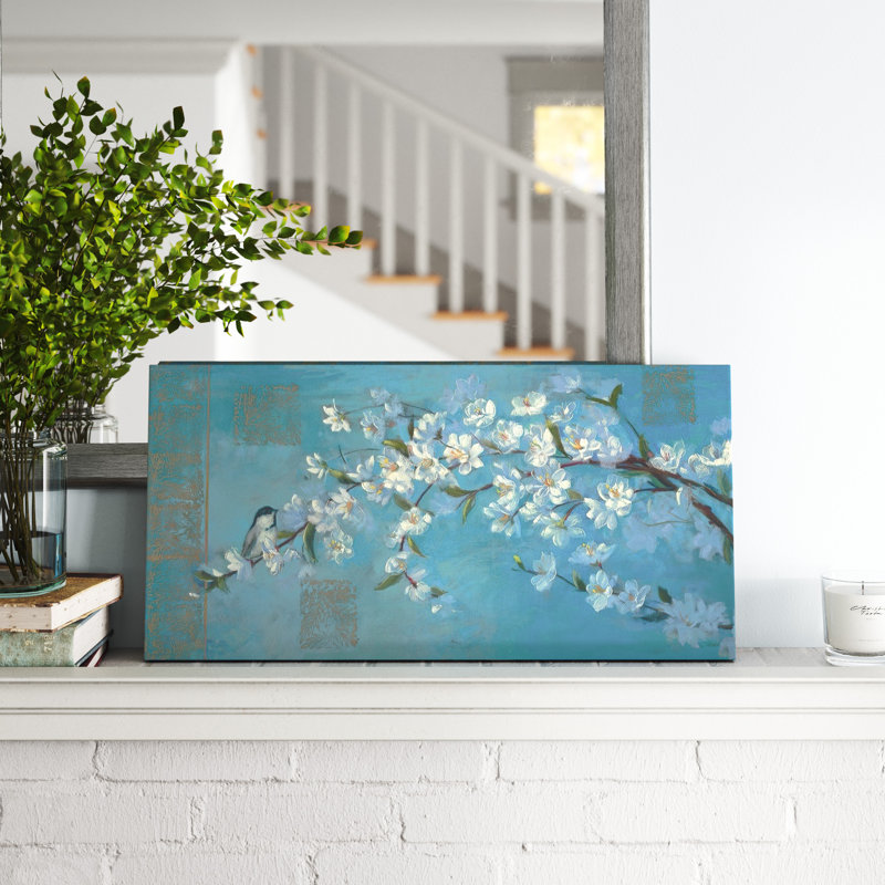 «Flowering Branches» - reproduction, Cadre noir, H 20 po x l 32 po x P 1 po