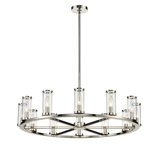 Revolve 12 - Light Dimmable Wagon Wheel Chandelier