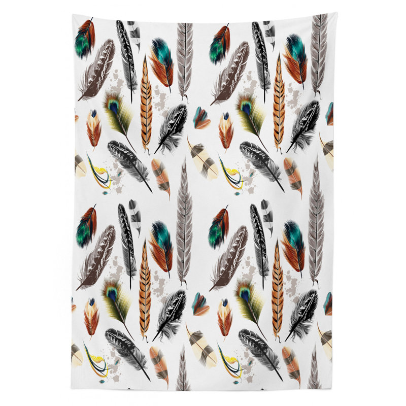 Feathers Tablecloth, 90" L x 60" W