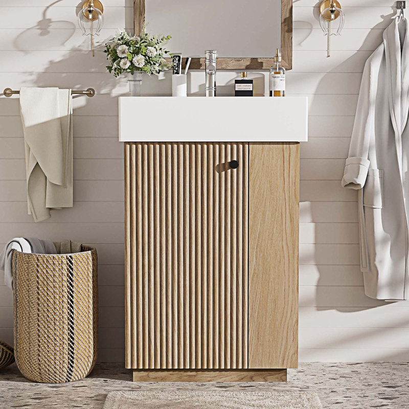 Freestanding Bathroom Vanity With Ceramic Sink