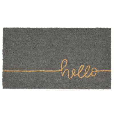 Paillasson rectangulaire en fibre de coco et caoutchouc