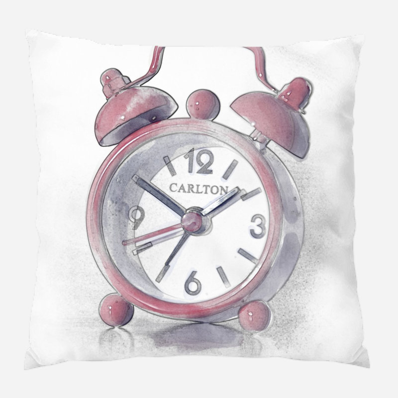 Coussin réveil alarm Doric, Microsuède, Intérieur