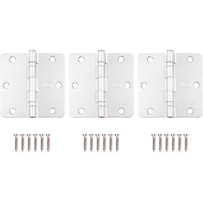 Charnières de porte à roulement à billes 3-1 / 2 ", angle de rayon de 1/4"