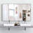 Oversized Vertical Horizontal Hanging Aluminum Framed Bathroom Wall Mount Mirror For Bedroom, Living Room-353599038-353599032