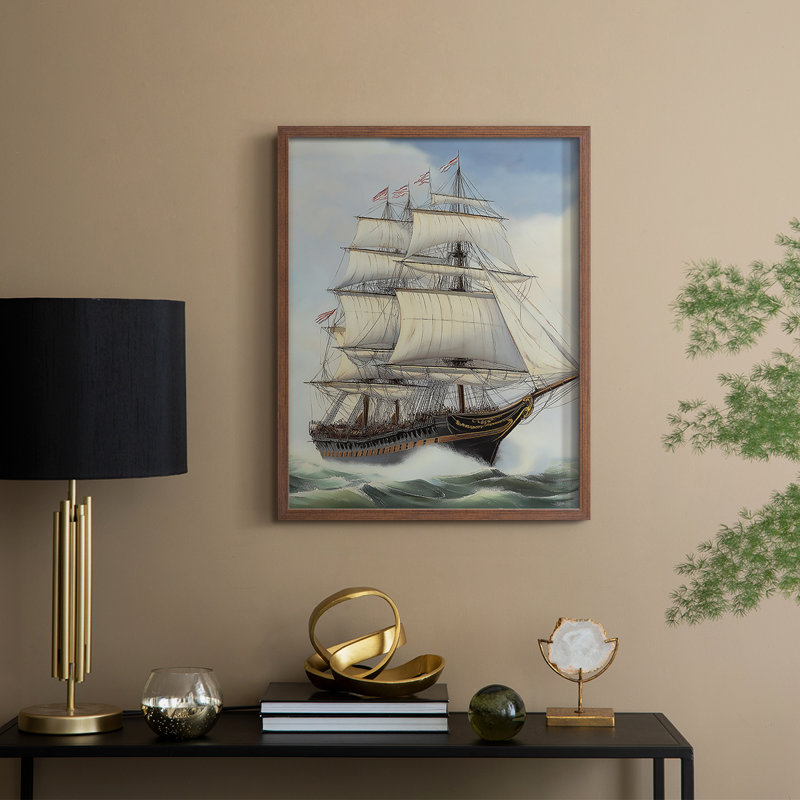 «NAUTICAL Series Lxxix», H 11 po x l 9 po, Noyer