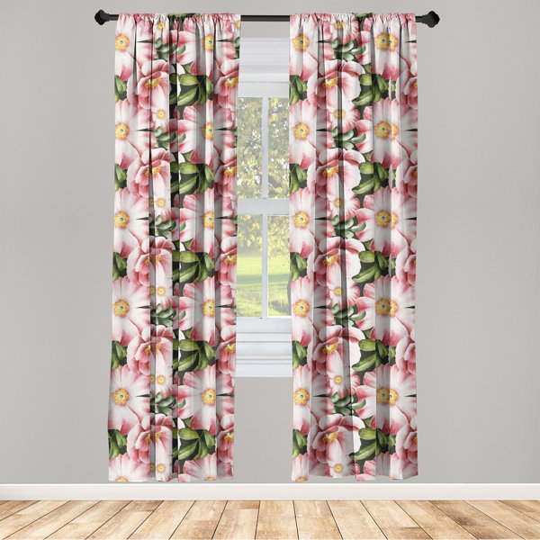 East Urban Home Ranchero Microfiber Semi-sheer Curtain Pair 