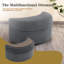 33.5cm Wide Curved Solid Colour Footstool Ottoman with Storage-1224965946