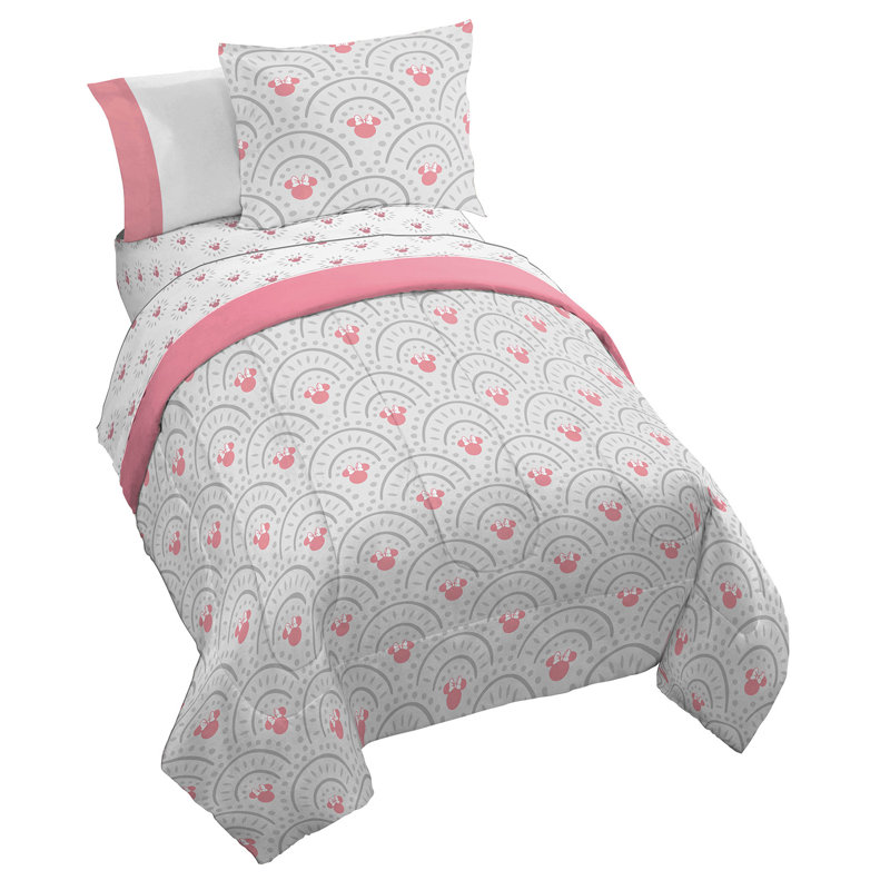 Minnie Mouse Minnie Rainbow Bed Set W/ Sham, Full Comforter + 6 Additional Pieces