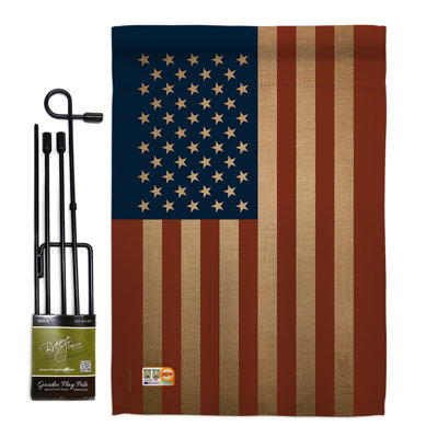 Double Sided 18.5'' H x 13'' W Polyester Flag Set