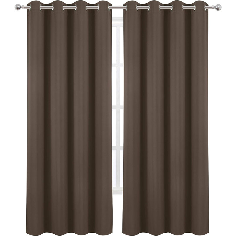 Ogata Room Darkening Curtain Single Panel, Navy, 42' W x 63" L