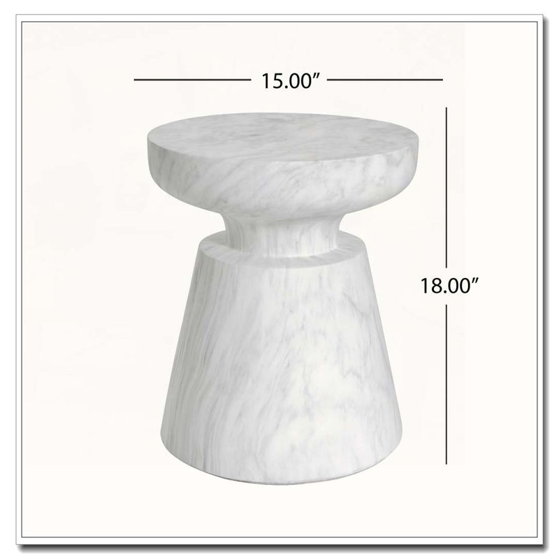 Tablette d'extérieur pour terrasse en béton, Blanc