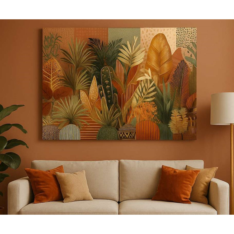 Superbe peinture décorative sur toile, 27,6 po x 39,4 po | 100% toile avec cadre 100% bois (0,8 x 1,2 po d'épaisseur) | Parfait pour le salon, la chambre à coucher ou le bureau - une œuvre d'art accrocheuse pour tout espace