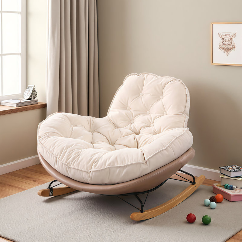 Fauteuil de jeu rembourré amovible Irving, Café clair