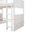 Lit simple superposé avec lit mezzanine attaché, avec deux tiroirs, blanc