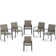 Sutiya 6 - Person Metal Patio Dining Set with Rectangular Table