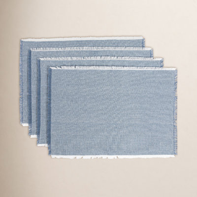 Woven Frayed Chambray Placemat