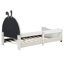 Lit de jour simple rembourré avec tête de lit en forme d'oreille de lapin, beige (OLD SKU: WF308907AAA)-863801309