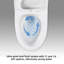 Toilette intégrée sur pied 1,1 / 1,6 GPF à hauteur confortable et ultra silencieuse intégrée, matériau céramique, blanc