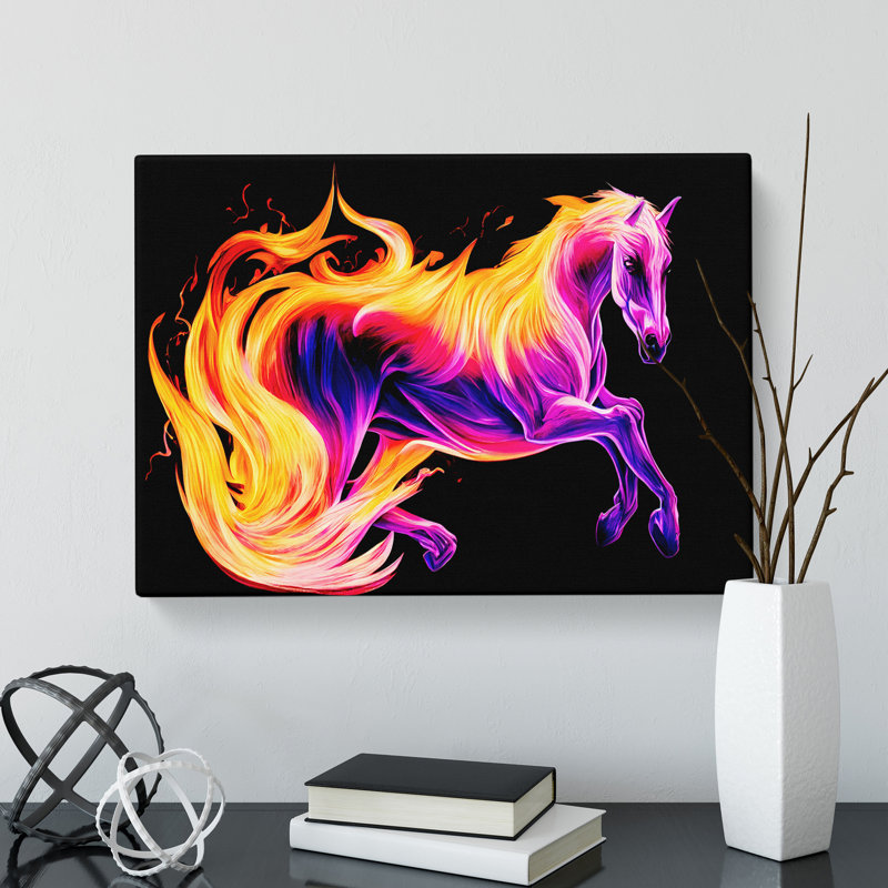 Revered Horse Abstract - Wrapped Canvas, 35cm H x 50cm W x 3cm D
