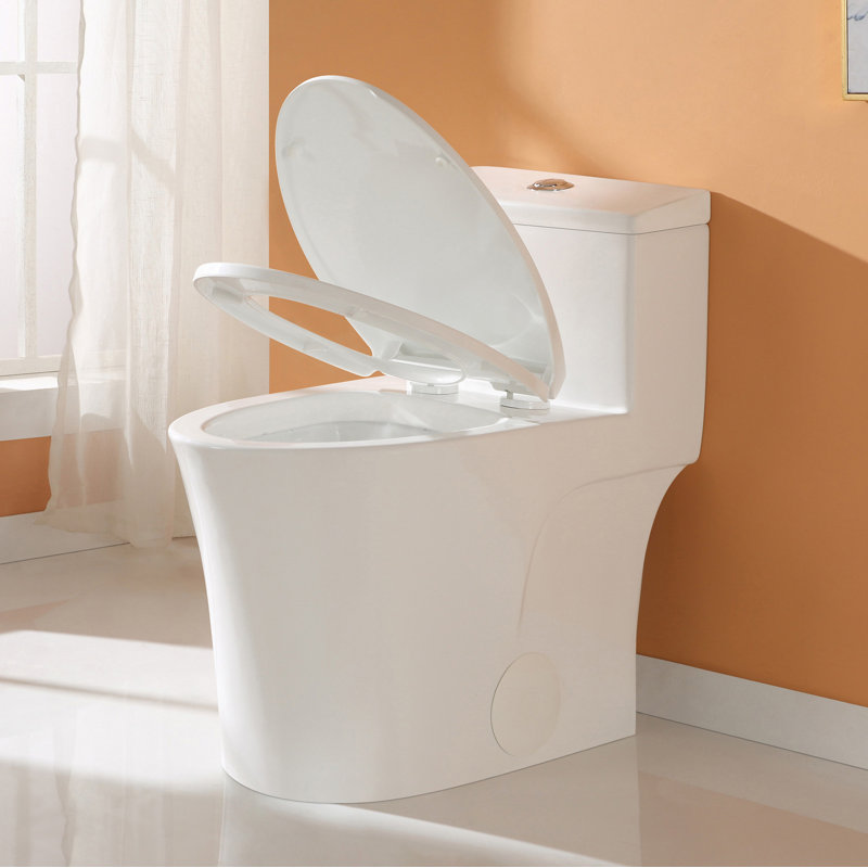 Toilette compacte une pièce avec siège confortable Arlo, hauteur 17,3 po, double chasse allongée 0,8 / 1,28 GPF Arlo