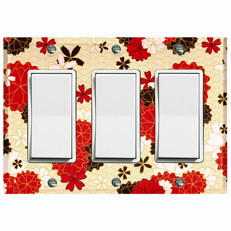 3 - Gang Toggle Light Switch Standard Wall Plate