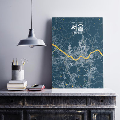 Séoul (coréen) - impression sur toile tendue