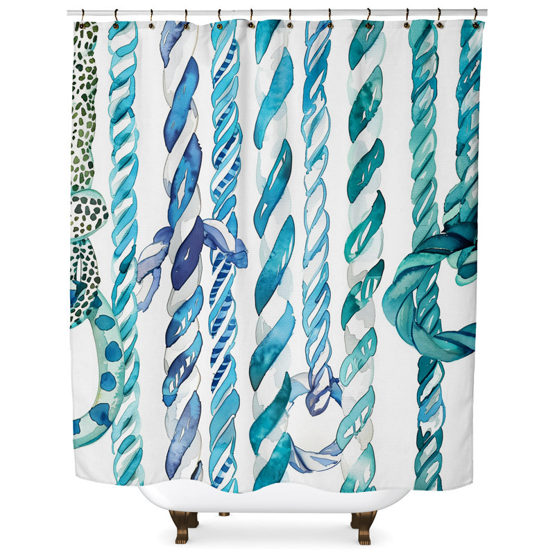 Dilan Abstract Shower Curtain, 84" H x 71" W