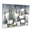 Ensemble de 3 panneaux d'art mural - «La veille de Noël», la toile dorée pour décoration de salon, de chambre à coucher ou de bureau 