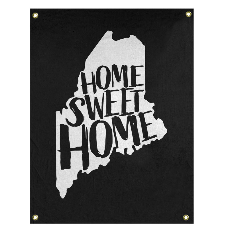 Tapisserie murale pour le maine doux home, H 59 po x l 50 po, Noir
